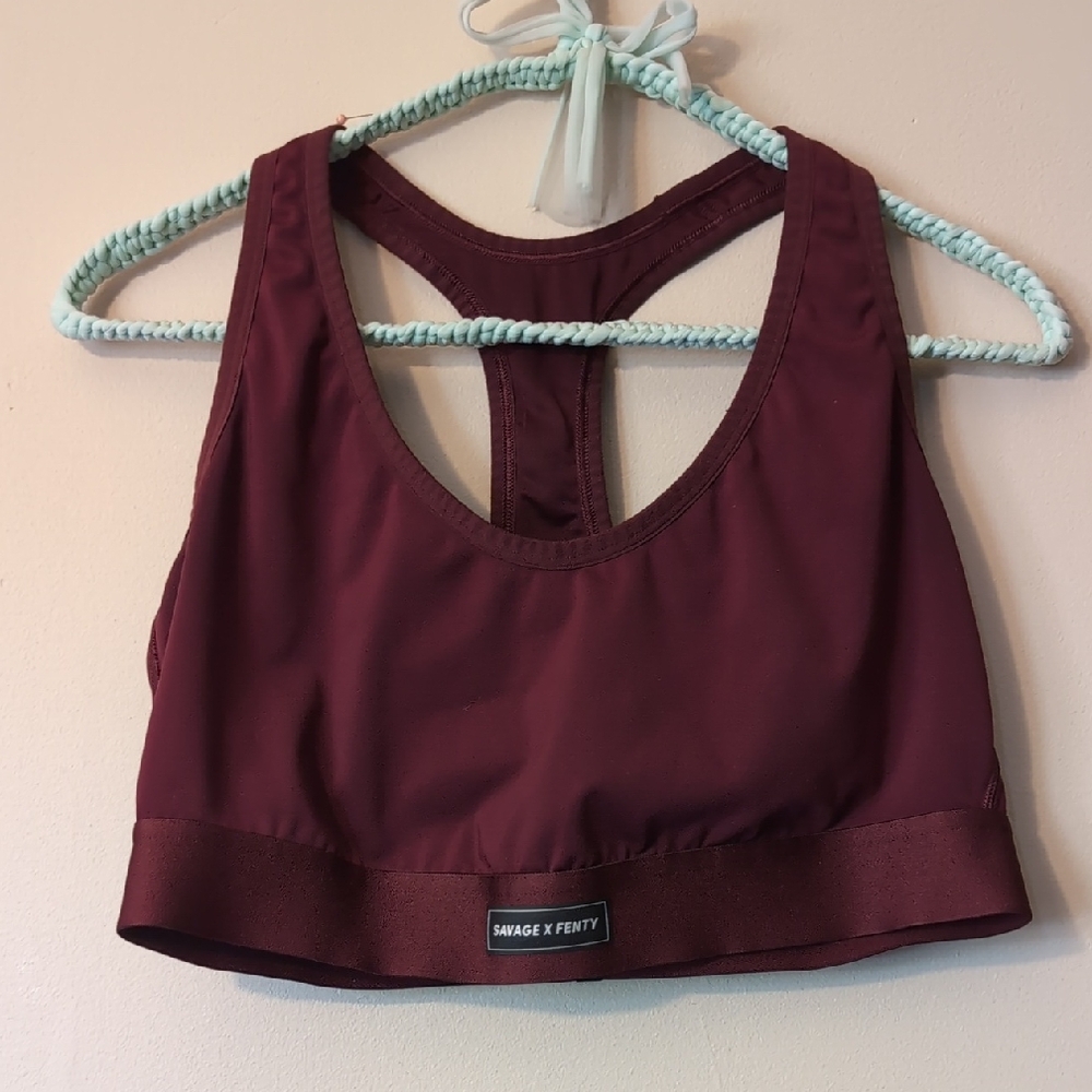 Savage X Fenty Deep Red Sports Bra